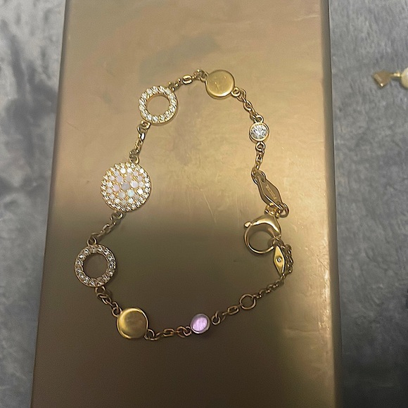 Fossil bracelet. New without tags. Mother of pearl disc bracelet. - Picture 1 of 3